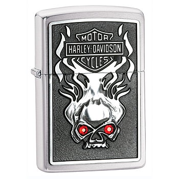 No 28267 HD Skull w red crystal
