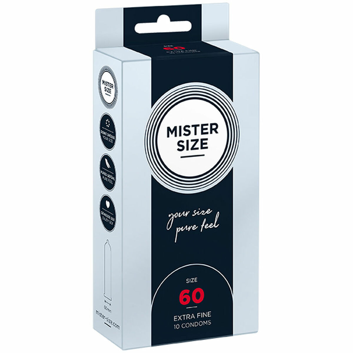 Kondomer Mister Size Extra fina 10 antal (60 mm)