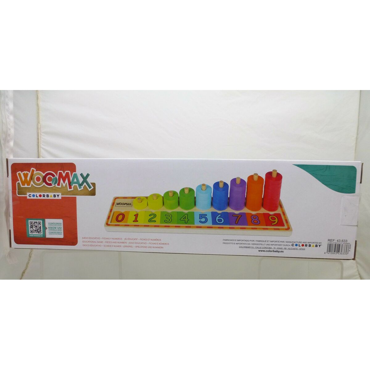 Pedagogiskt spel för små barn Woomax Siffror 56 Delar 4 antal 43 x 11 x 11 cm - 9