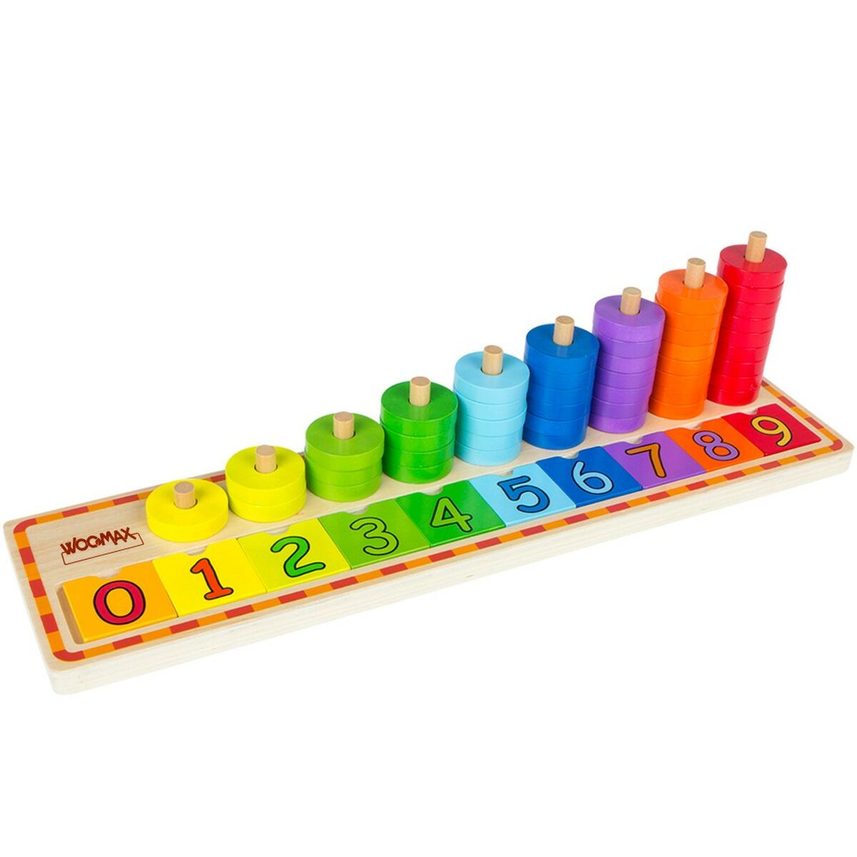 Pedagogiskt spel för små barn Woomax Siffror 56 Delar 4 antal 43 x 11 x 11 cm - 7