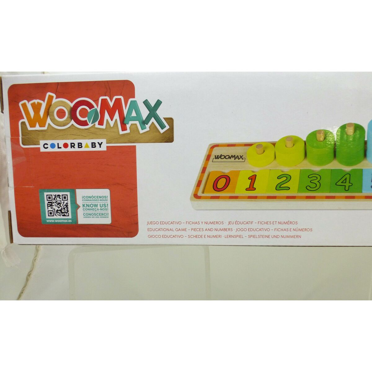Pedagogiskt spel för små barn Woomax Siffror 56 Delar 4 antal 43 x 11 x 11 cm - 11