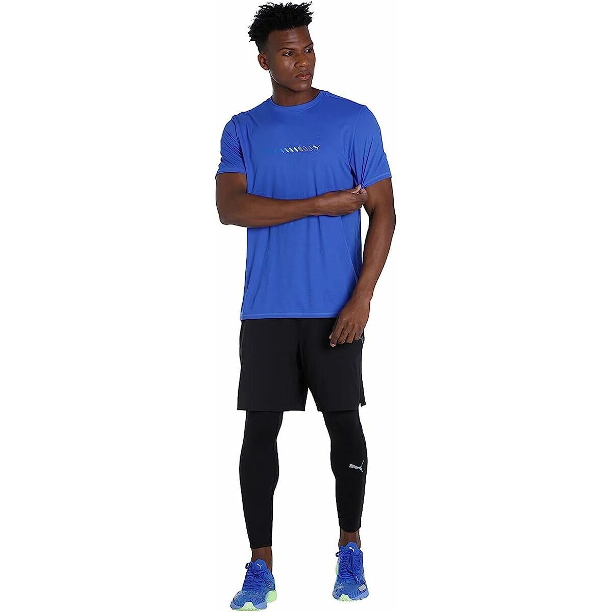 T-shirt med kortärm Herr Puma Run Favorite Logo Blå - 6
