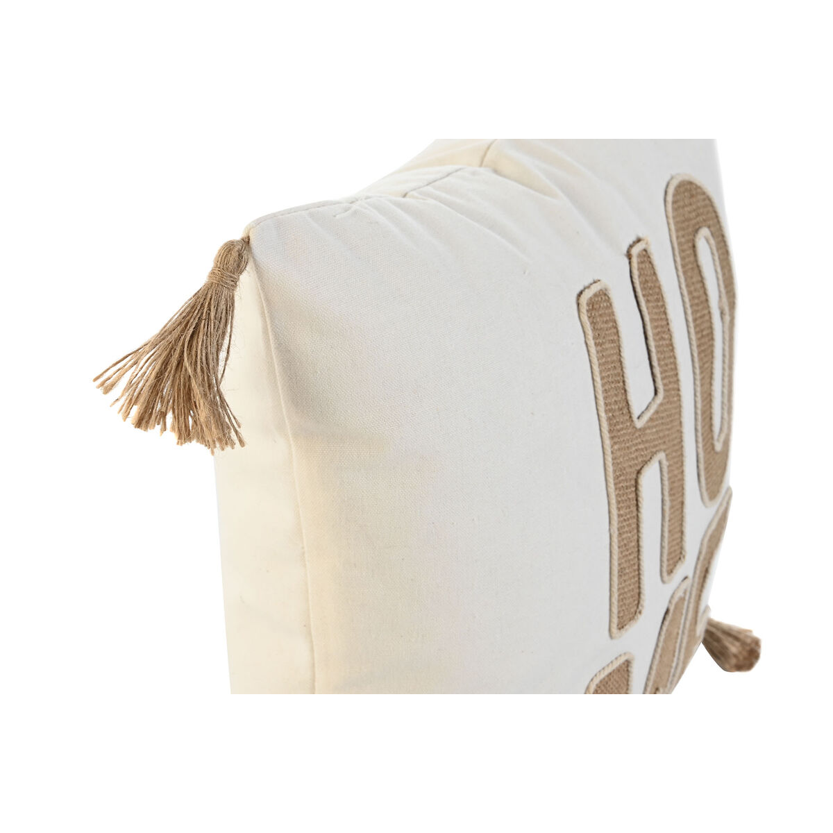 Kudde Home ESPRIT Beige Naturell Boho 45 x 5 x 45 cm - 2
