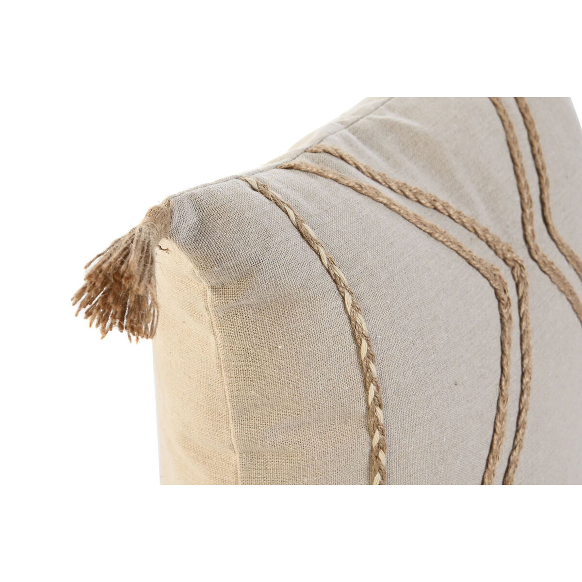 Kudde Home ESPRIT Beige Boho 45 x 5 x 45 cm - 2