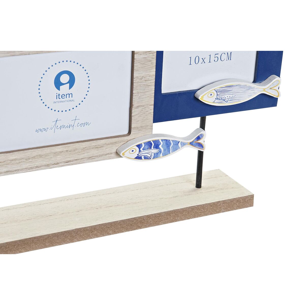Fotoram DKD Home Decor Trä Glas Trä MDF Medelhavs Fiskar (40,5 x 6 x 27 cm) - 3