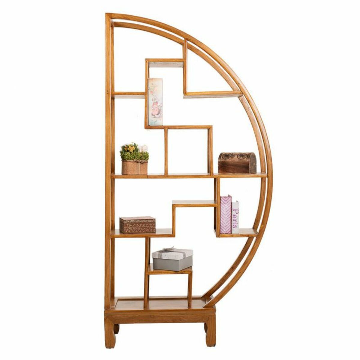 Bokhylla Alexandra House Living Brun Trä Almträ 26 x 175 x 86 cm - 3