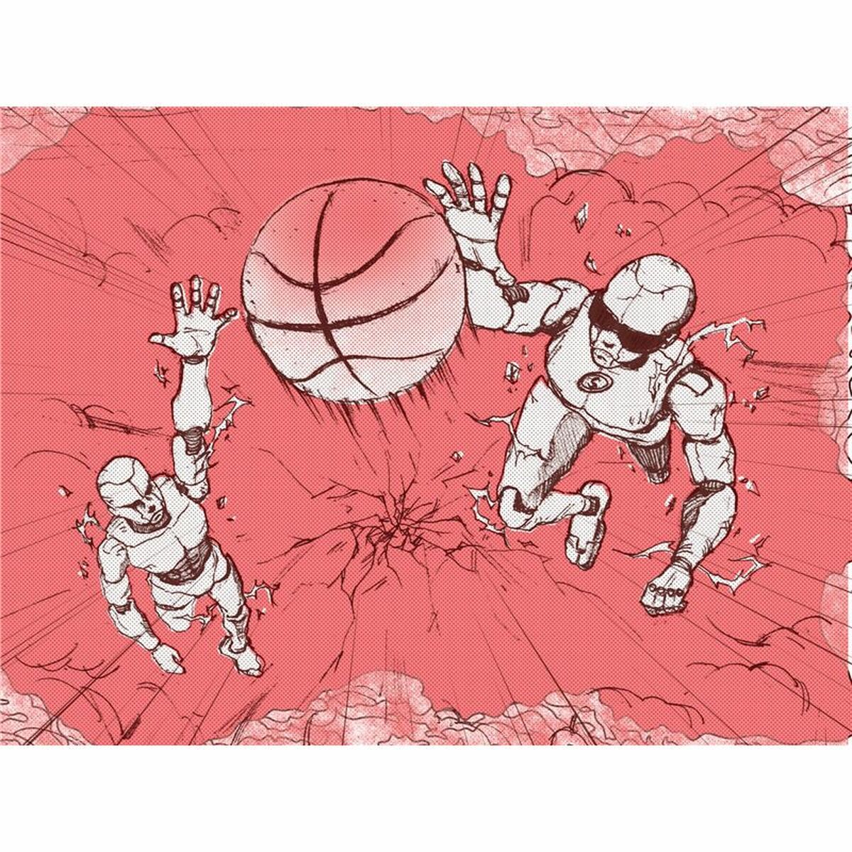 Basketboll Spalding Sketch Dribble Röd Gummi (Storlek 7) - 3