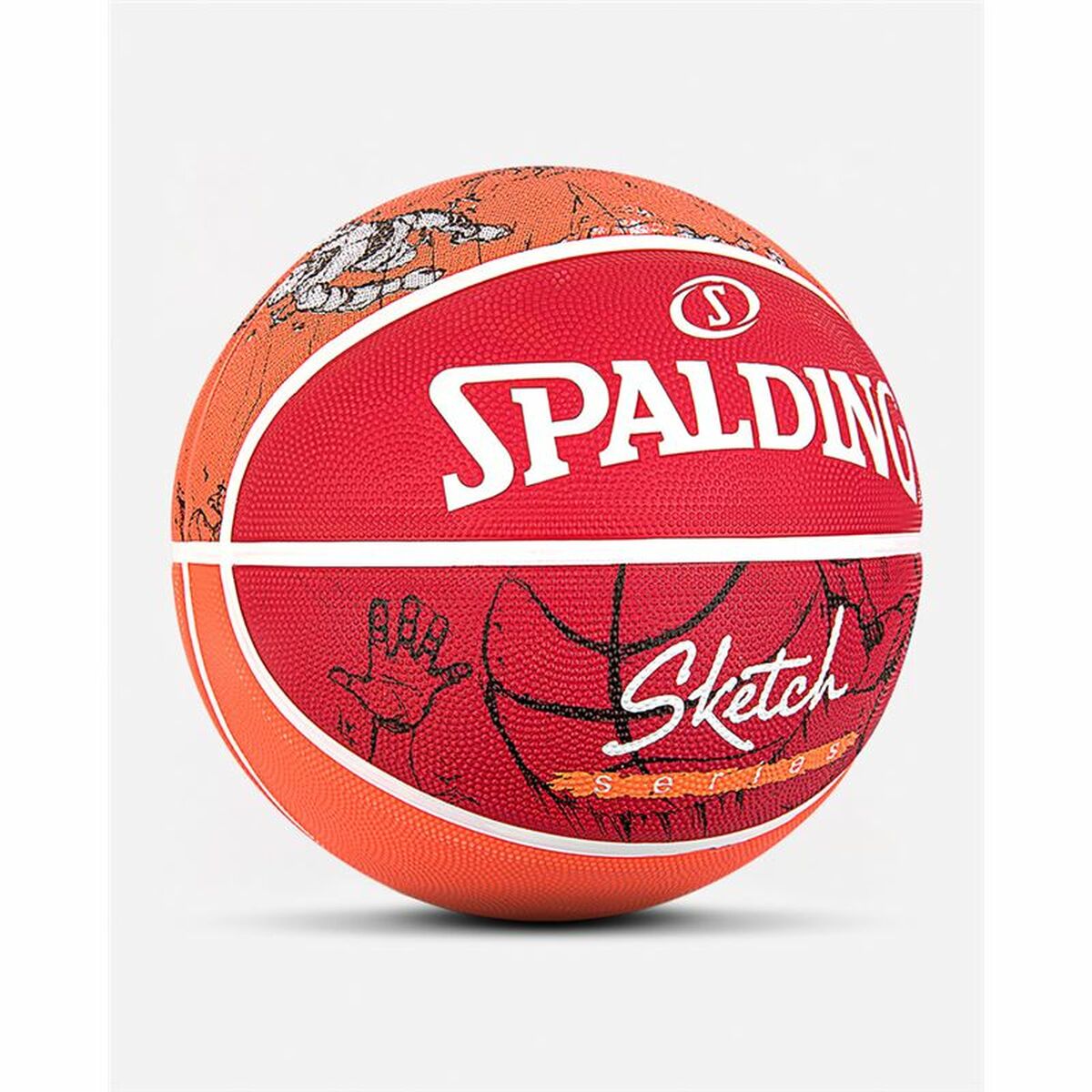 Basketboll Spalding Sketch Dribble Röd Gummi (Storlek 7) - 2
