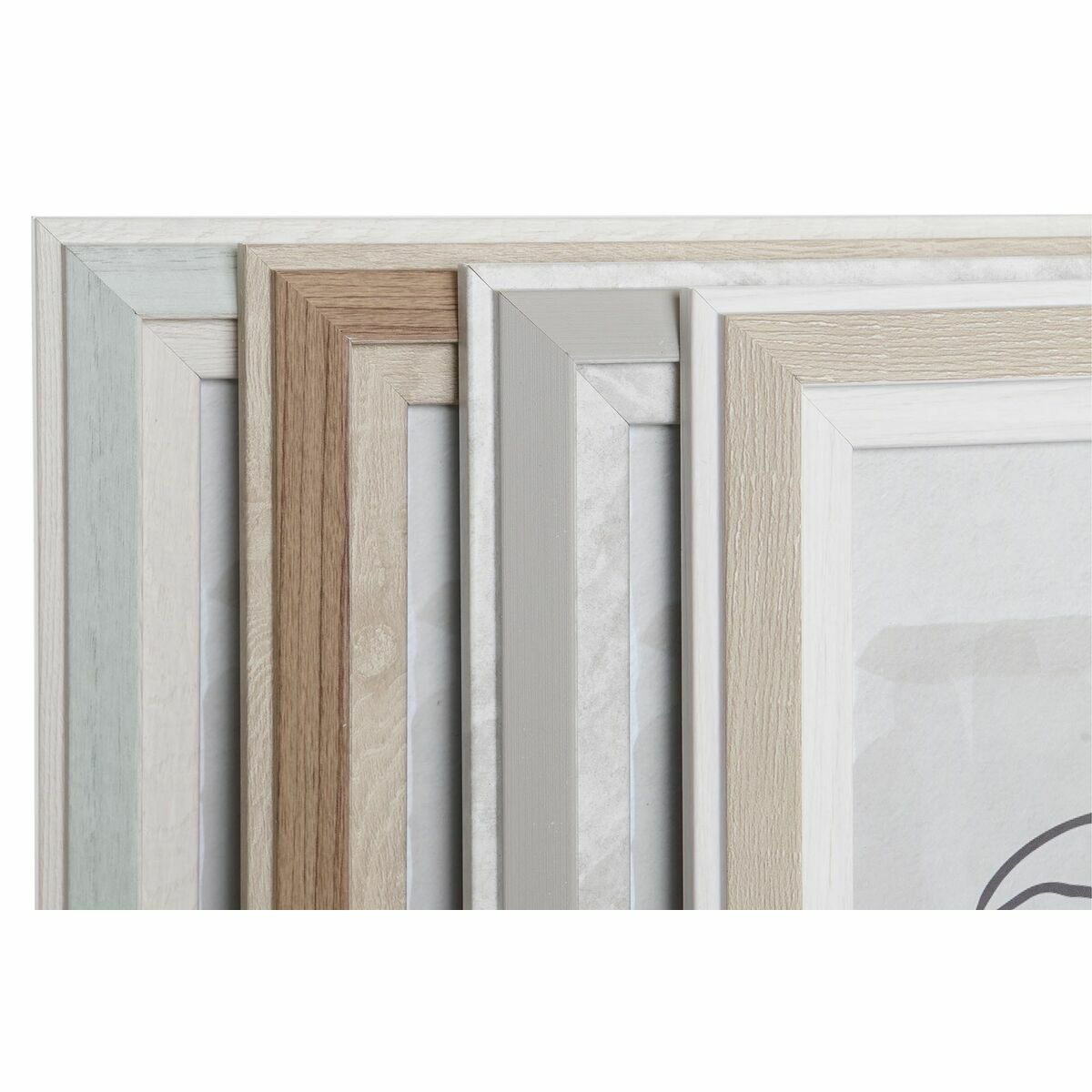 Fotoram DKD Home Decor Glas Beige Grön PS Skandinavisk (25 x 2 x 30 cm) (4 antal) - 2