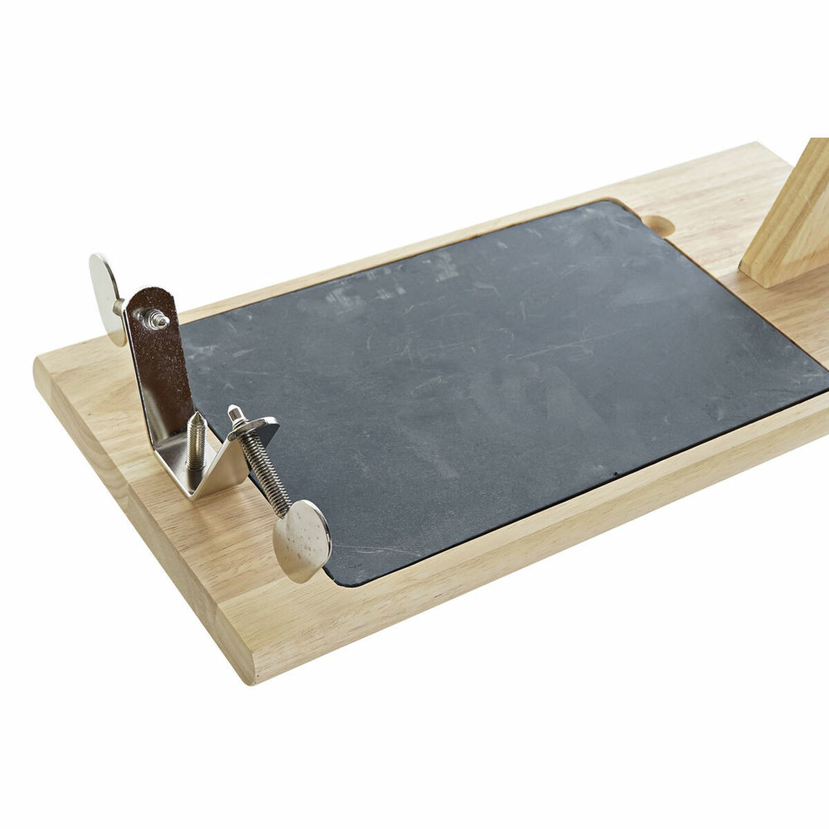 Spansk Skinkhållare i Trä DKD Home Decor Rostfritt stål Skiffer Järn Furu (36 x 3 x 1 cm) (44 x 20 x 31 cm) (2 pcs) - 2