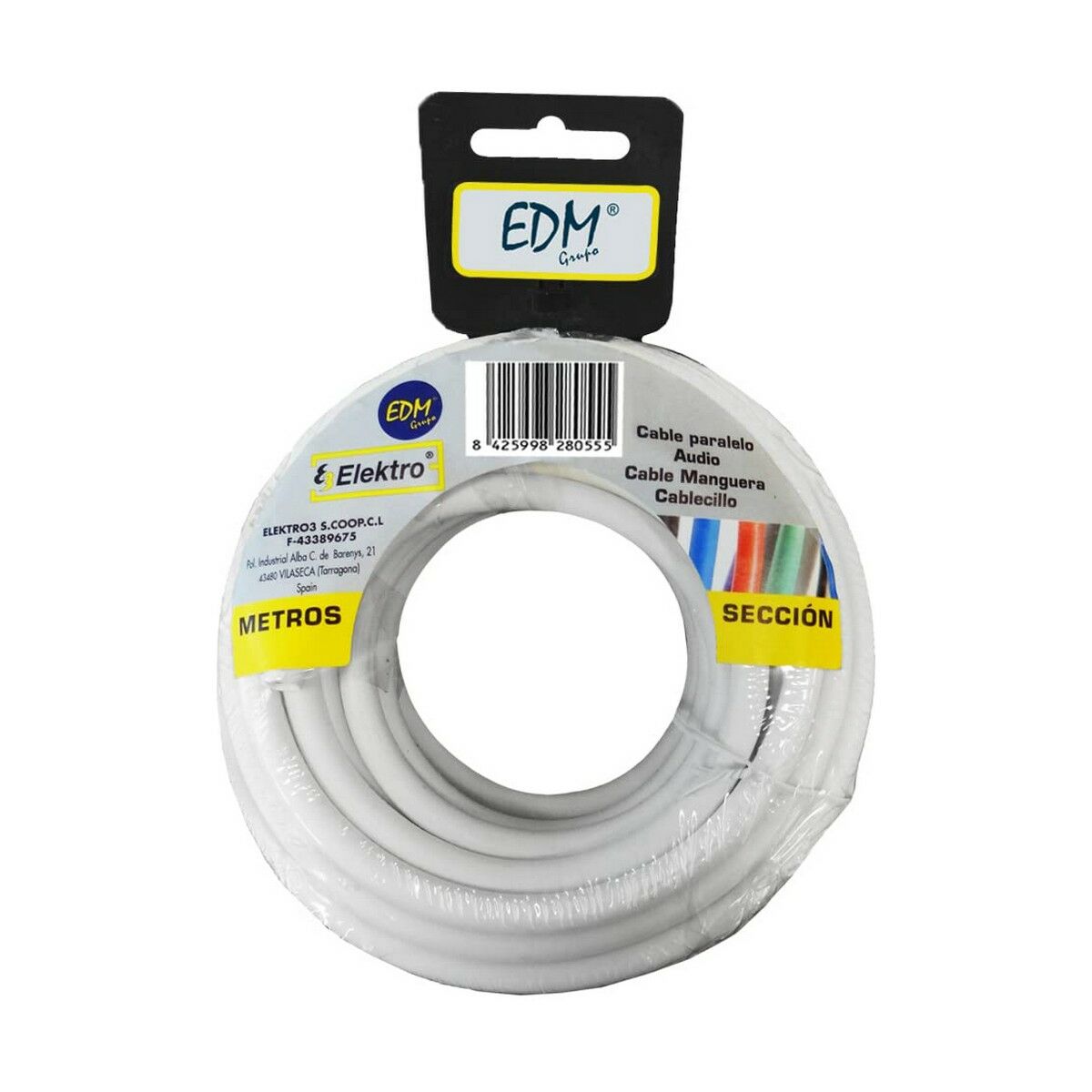 Kabel EDM 28005 Vit 25 m 2 X 0,5 mm - 3
