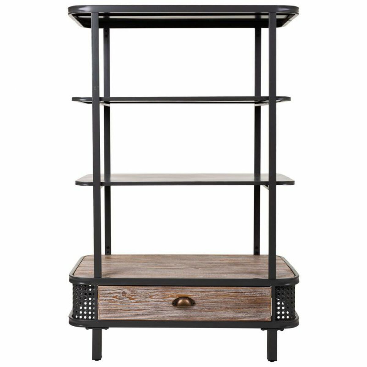 Bokhylla Alexandra House Living Brun Trä Metall Järn 121 x 40 x 80 cm - 4