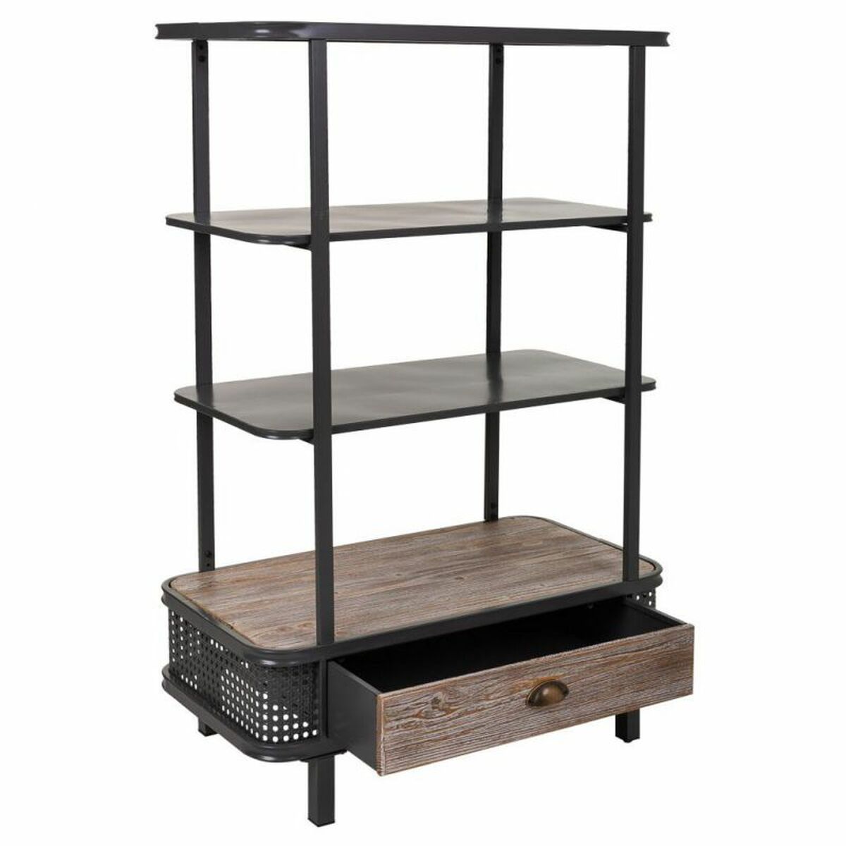 Bokhylla Alexandra House Living Brun Trä Metall Järn 121 x 40 x 80 cm - 3