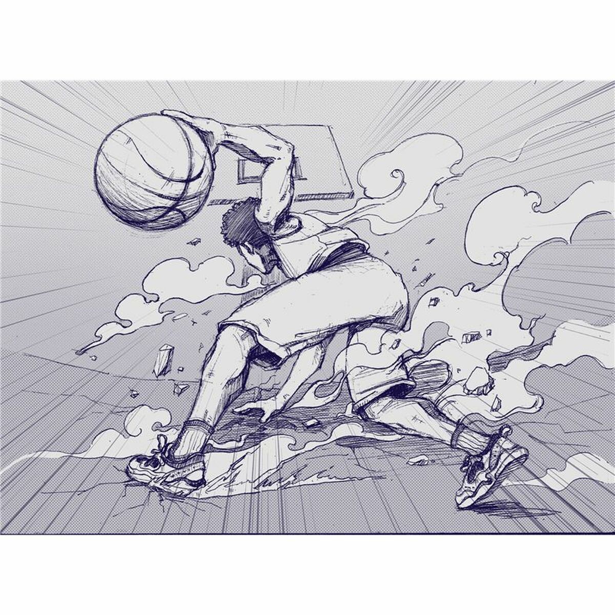 Basketboll Spalding Sketch Dribble Svart Gummi (Storlek 7) - 2