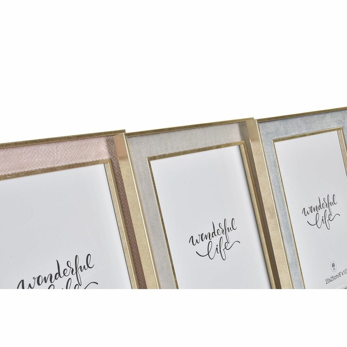 Fotoram DKD Home Decor Glas Trä MDF (26 x 2 x 31 cm) (3 antal) - 2