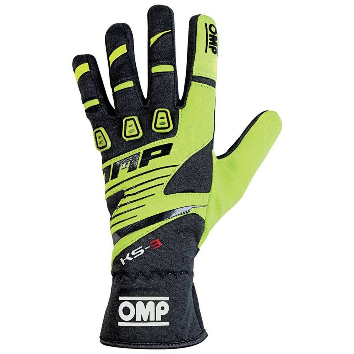 Karting Gloves OMP KS-3 Gul/Svart XL