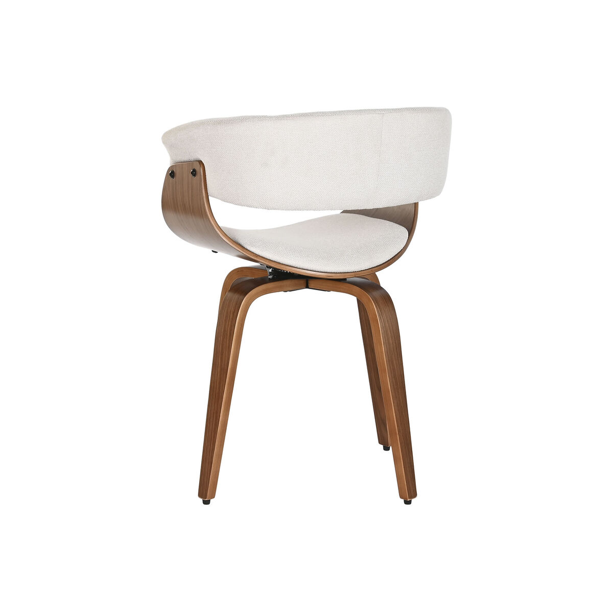 Matsalsstol Home ESPRIT Brun Beige Polyester Valnöt Polyuretan 61 x 46 x 78 cm - 2