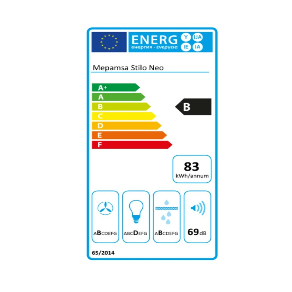 Konventionell fläkt Mepamsa STILO NEO 90 cm 700 m³/h Stål - 5
