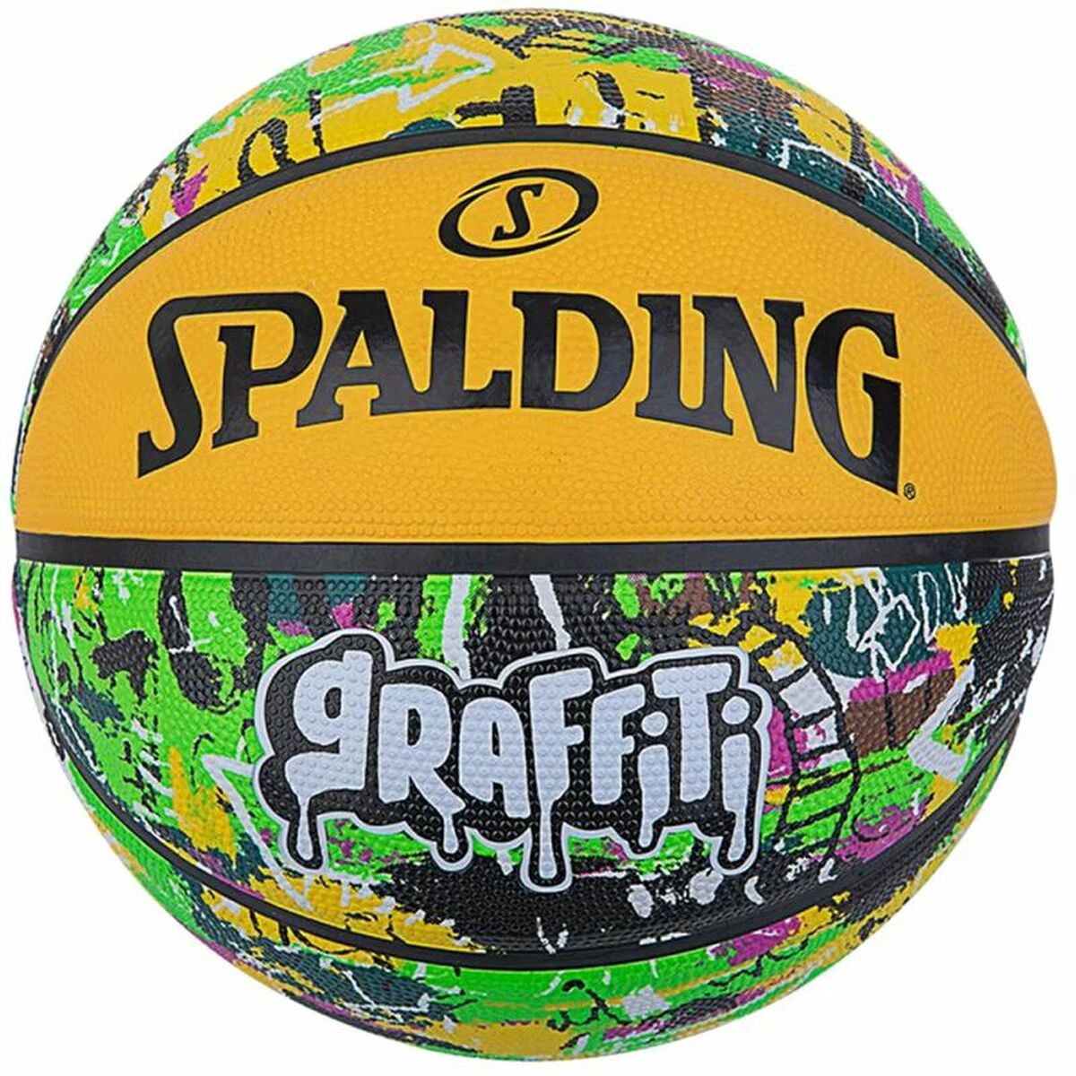 Basketboll Spalding Graffiti Gul Gummi (Storlek 7)