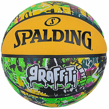 Basketboll Spalding Graffiti Gul Gummi (Storlek 7)