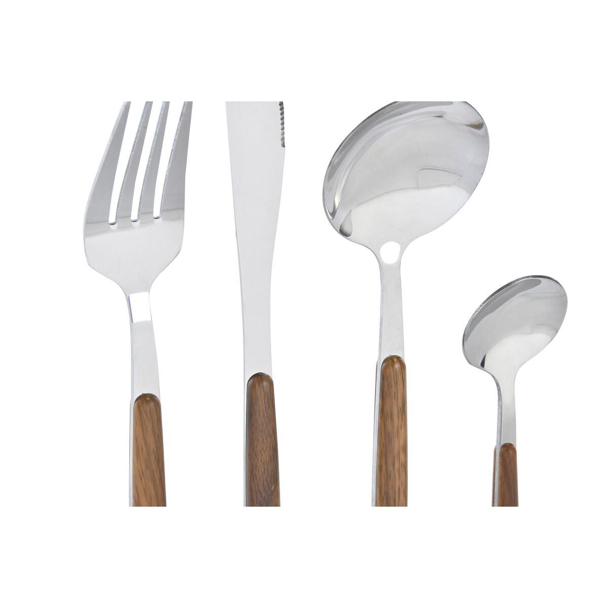 Bestick DKD Home Decor Silvrig Naturell Rostfritt stål (3 x 2 x 21 cm) - 3