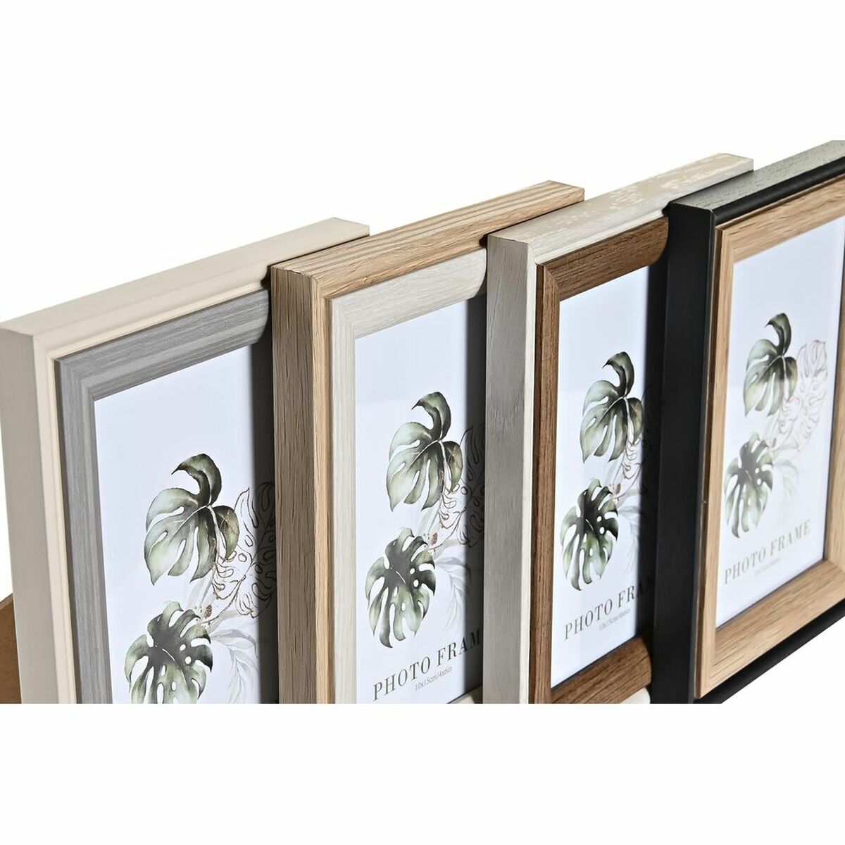 Fotoram DKD Home Decor Grå Beige Brun Vit Tropiskt Trä MDF (15 x 1,5 x 20 cm) (4 antal) - 3