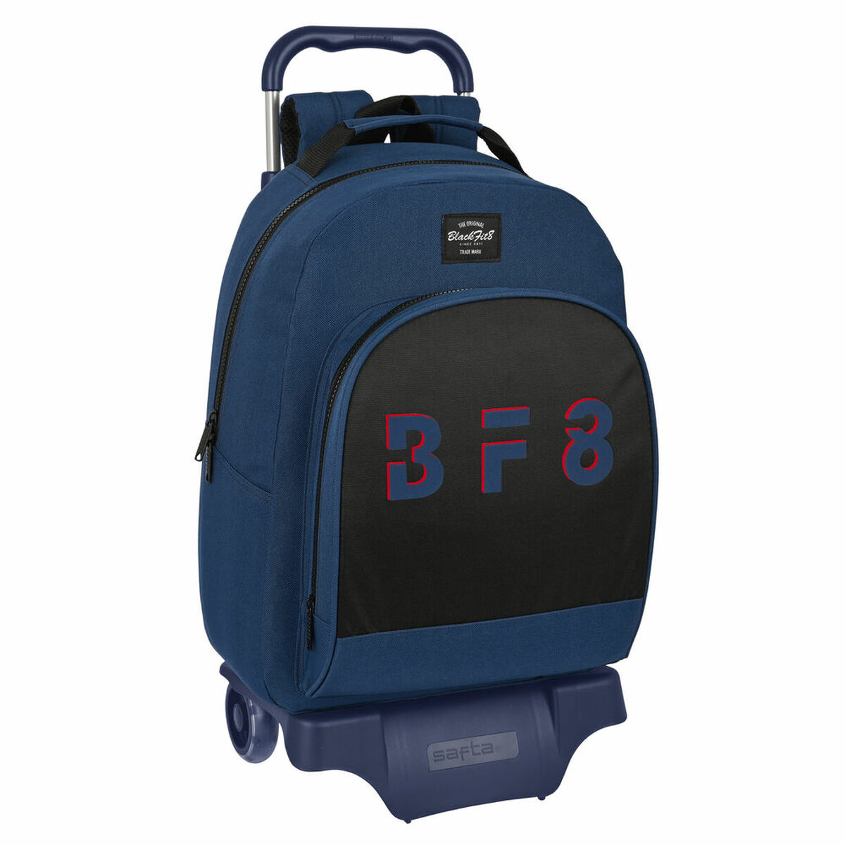 Skolväska med hjul BlackFit8 Urban Svart Marinblå (32 x 42 x 15 cm) - 4