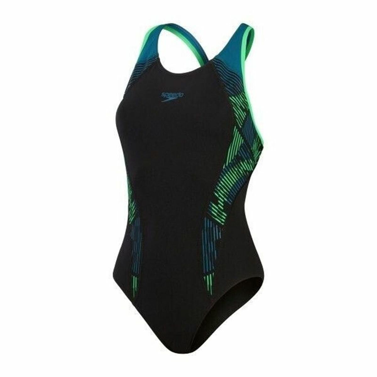 Baddräkt Dam Speedo Placement Laneback Grön
