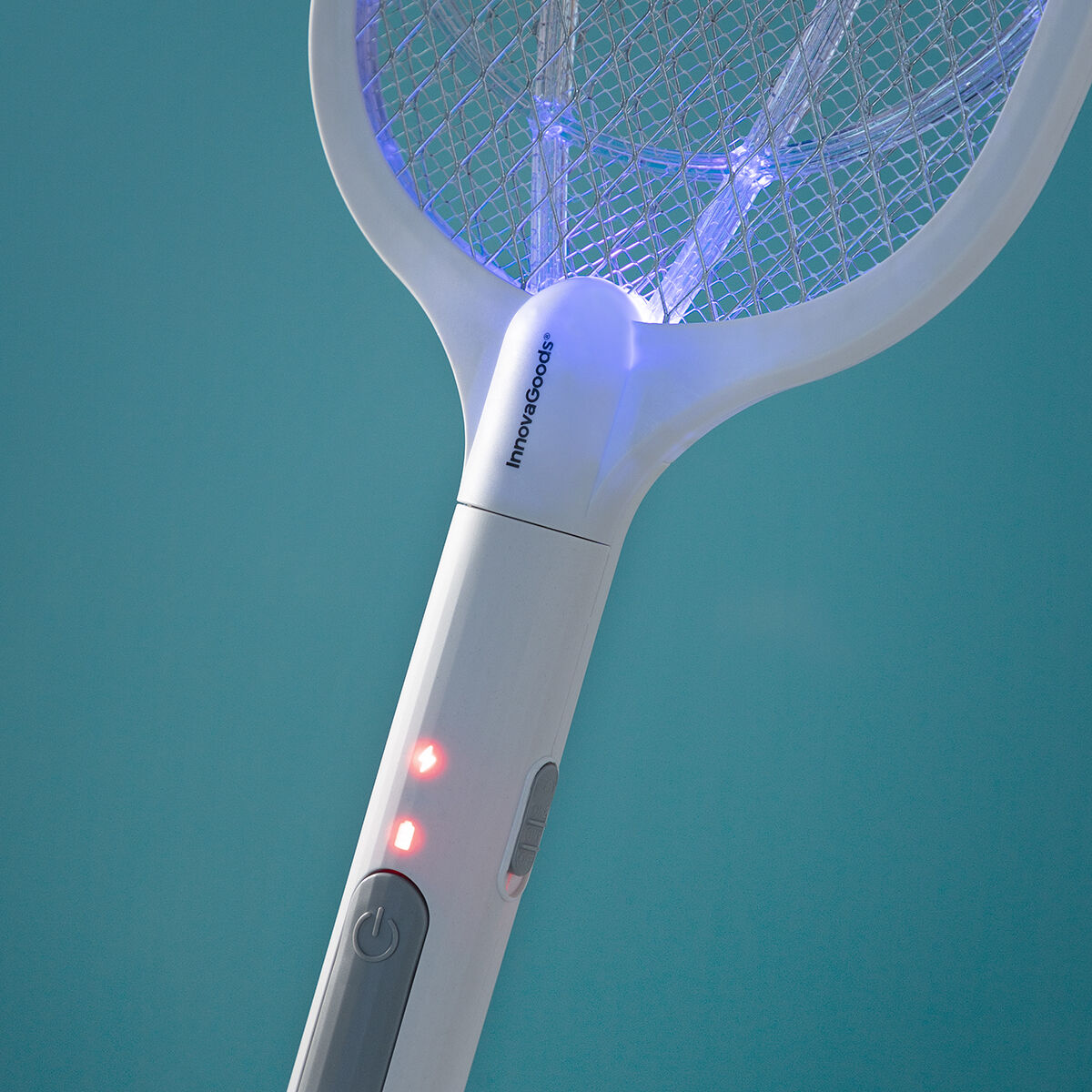 2-i-1 Uppladdningsbart Insektsdödande Racket med UV-ljus KL Rak InnovaGoods - 5