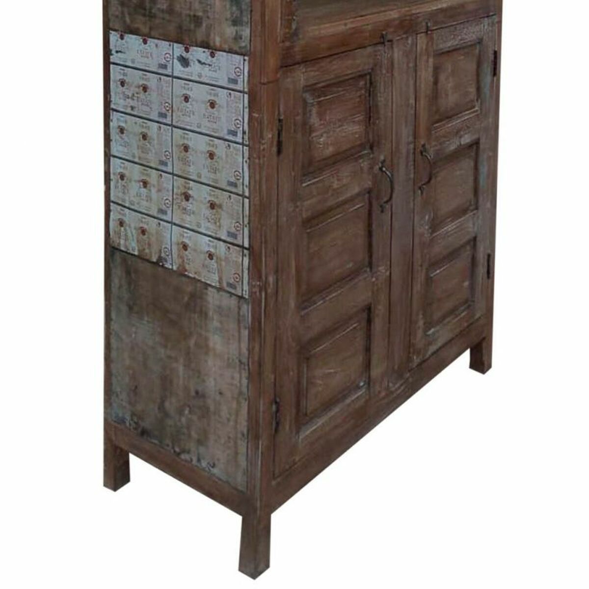 Bokhylla Alexandra House Living Brun Återvunnet Trä 42 x 213 x 107 cm - 4
