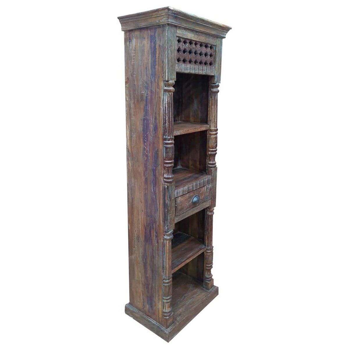 Bokhylla Alexandra House Living Brun Återvunnet Trä 34 x 180 x 56 cm