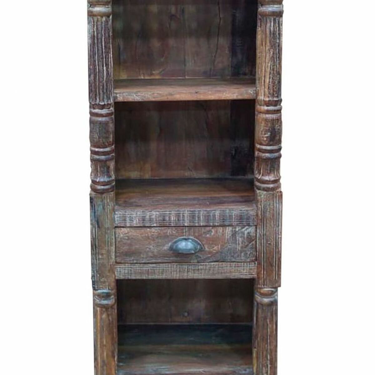 Bokhylla Alexandra House Living Brun Återvunnet Trä 34 x 180 x 56 cm - 6