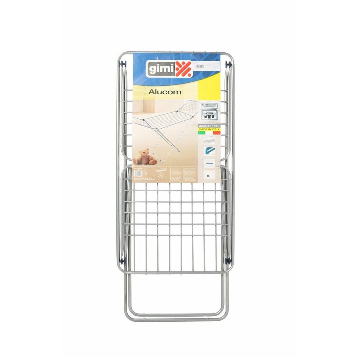 Klädhängare hopfällbar Gimi Alucom X Legs Silvrig Stål Aluminium (20 m) - 2