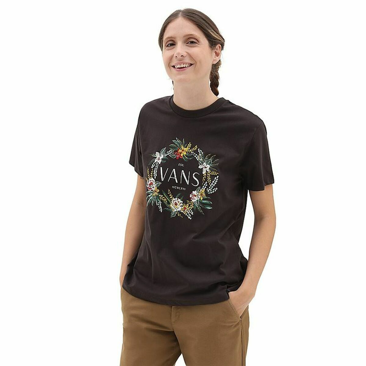 T-shirt med kortärm Dam Vans Wreath Of Flowers Bff Tee-B - 3