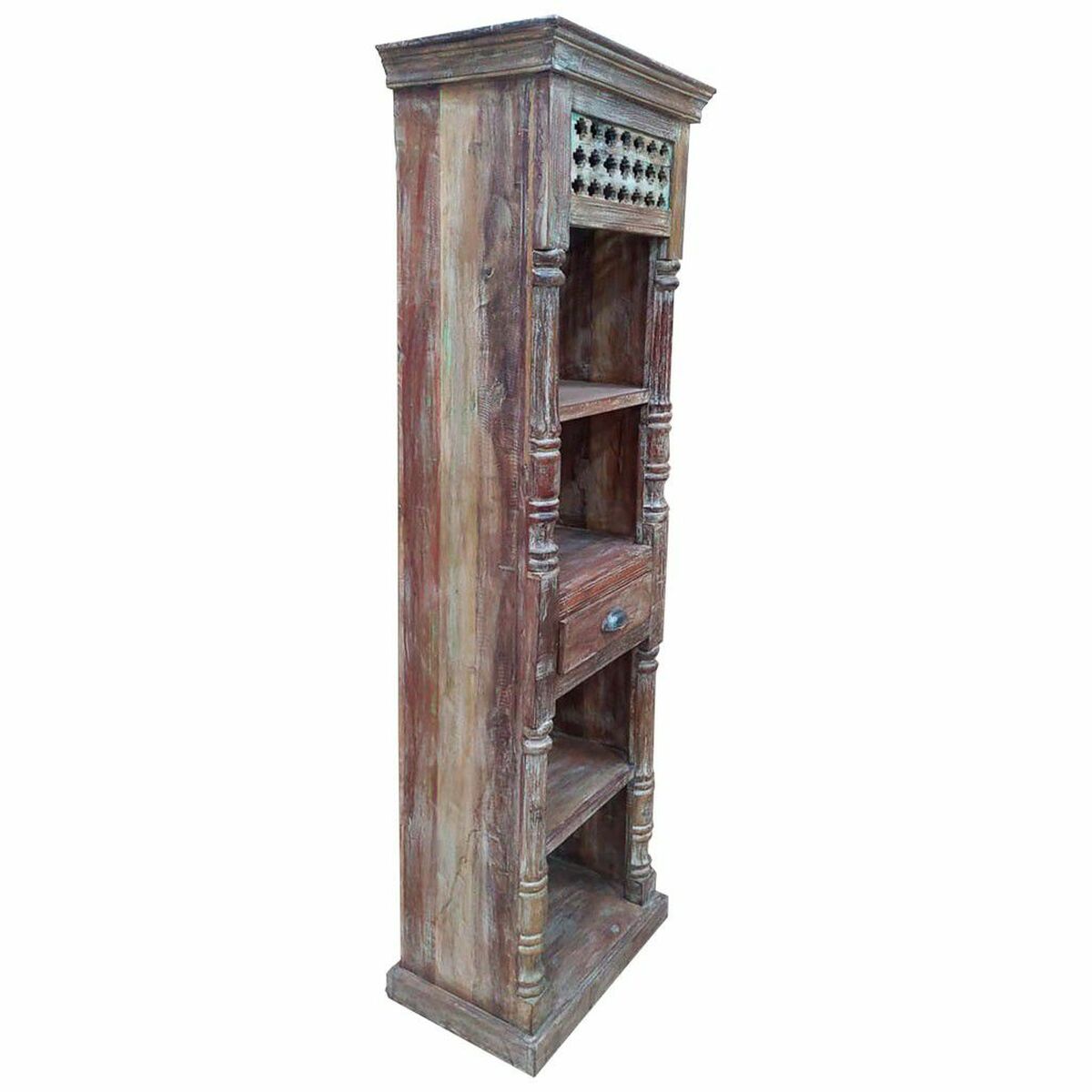Bokhylla Alexandra House Living Brun Återvunnet Trä 34 x 180 x 56 cm