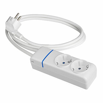 Ellist 2 Tomas-uttag utan brytare Solera 8012p 250 V 16 A 1,5 m (1,5 m)