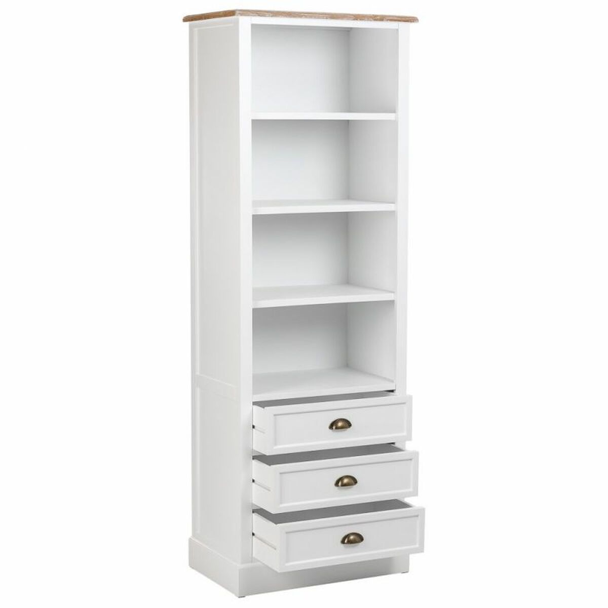 Bokhylla Alexandra House Living Vit Brun Zinklegering Trä MDF 40 x 180 x 63 cm - 3