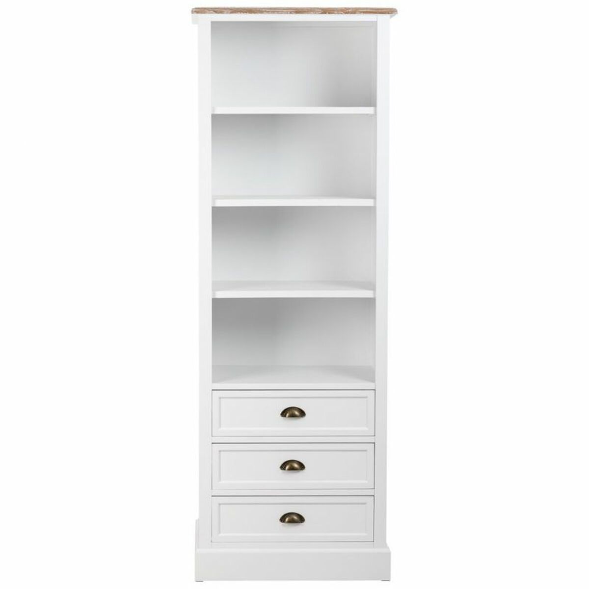 Bokhylla Alexandra House Living Vit Brun Zinklegering Trä MDF 40 x 180 x 63 cm - 5