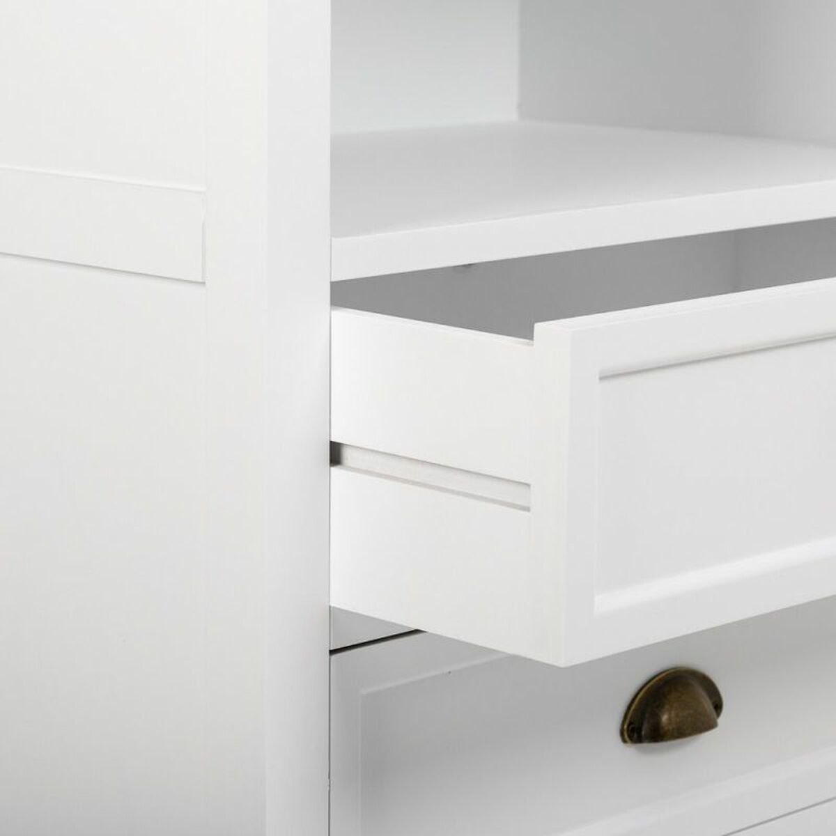 Bokhylla Alexandra House Living Vit Brun Zinklegering Trä MDF 40 x 180 x 63 cm - 7