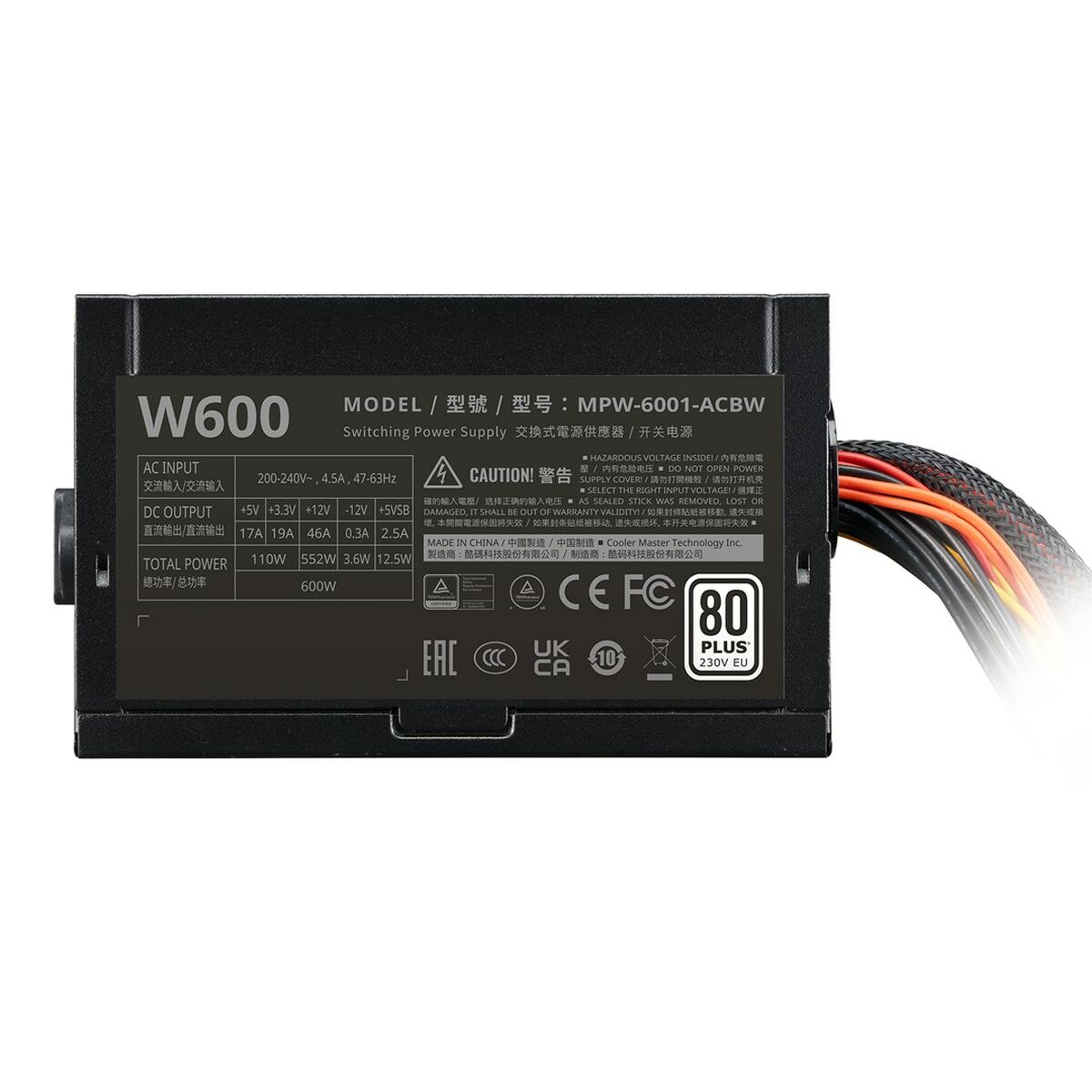 Strömtillförsel Cooler Master MPW-6001-ACBW-BEU Svart - 4