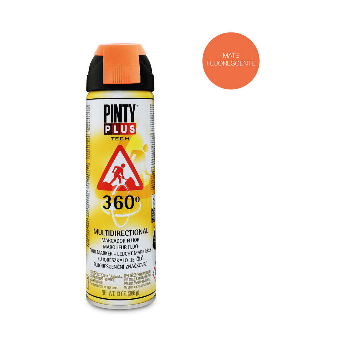 Sprejfärg Pintyplus Tech T143 360º Orange 500 ml - 2
