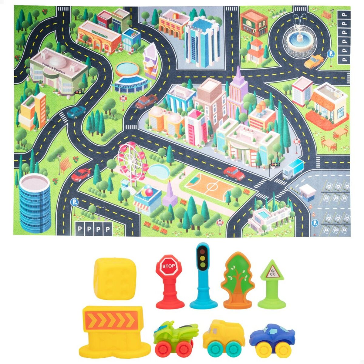 Lekmatta Colorbaby Stad Plast (2 antal) - 9