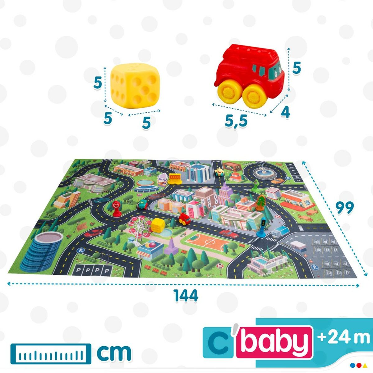 Lekmatta Colorbaby Stad Plast (2 antal) - 14