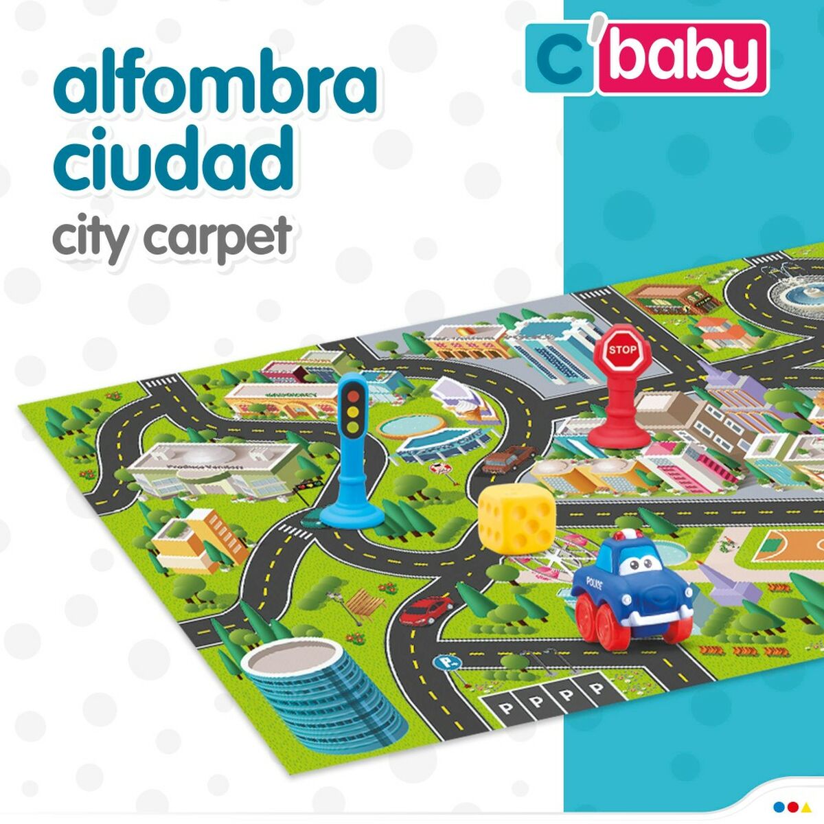 Lekmatta Colorbaby Stad Plast (2 antal) - 10