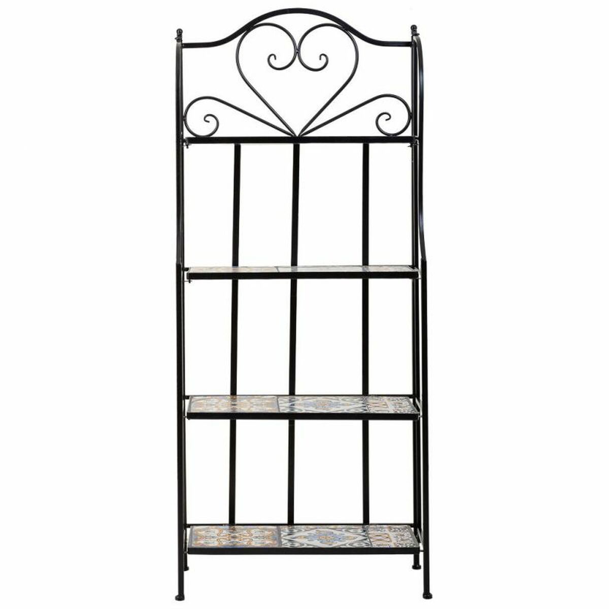 Bokhylla Alexandra House Living Svart Järn Kakel 27 x 133 x 57 cm - 3