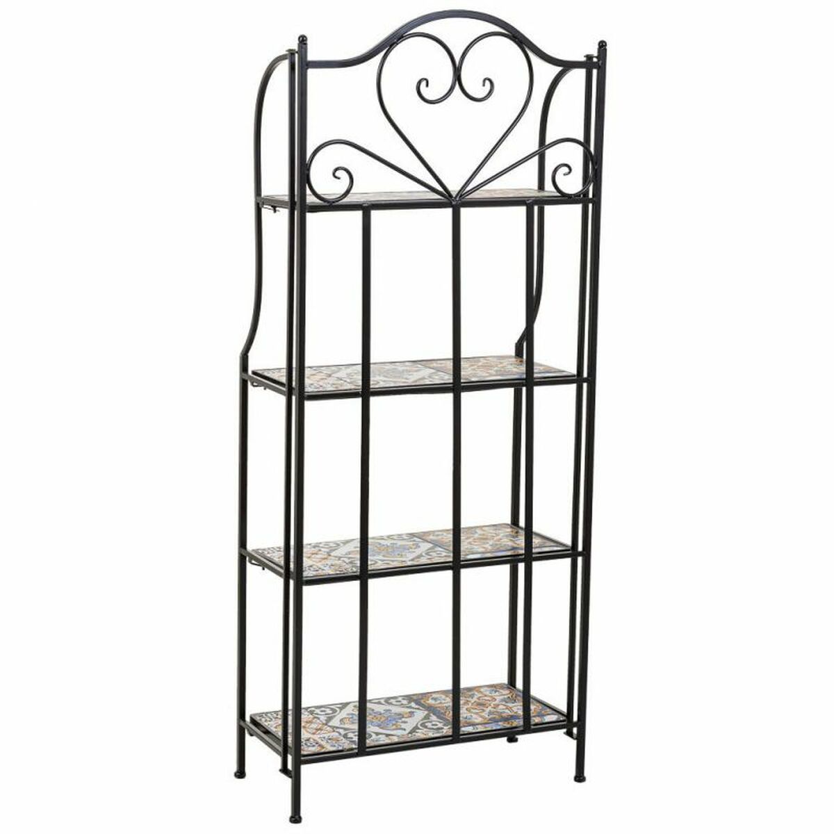 Bokhylla Alexandra House Living Svart Järn Kakel 27 x 133 x 57 cm - 5