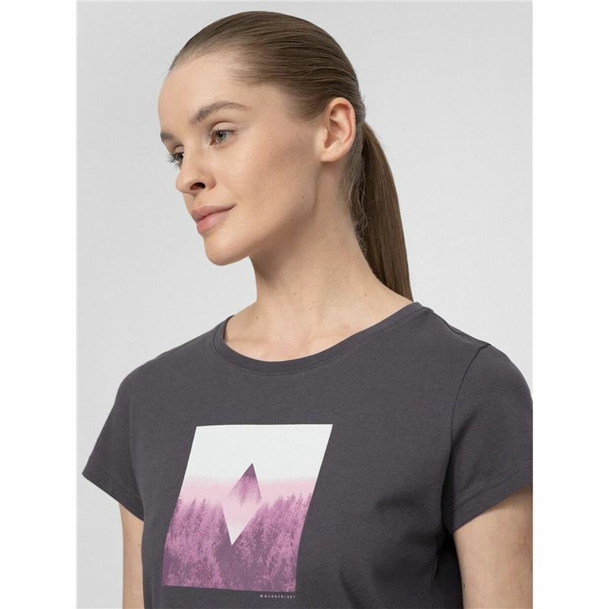 T-shirt med kortärm Dam 4F  Regular Organic - 4