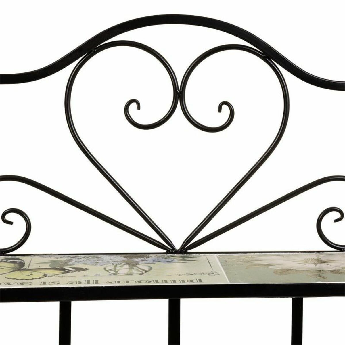 Bokhylla Alexandra House Living Svart Järn Smide Kakel 27 x 133 x 57 cm - 8
