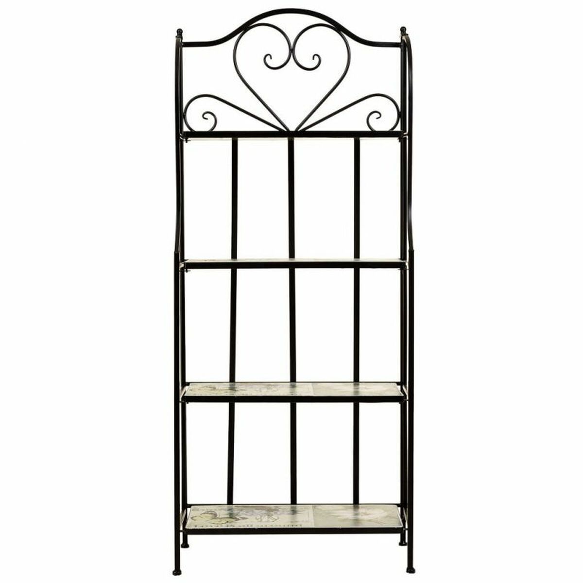 Bokhylla Alexandra House Living Svart Järn Smide Kakel 27 x 133 x 57 cm - 4