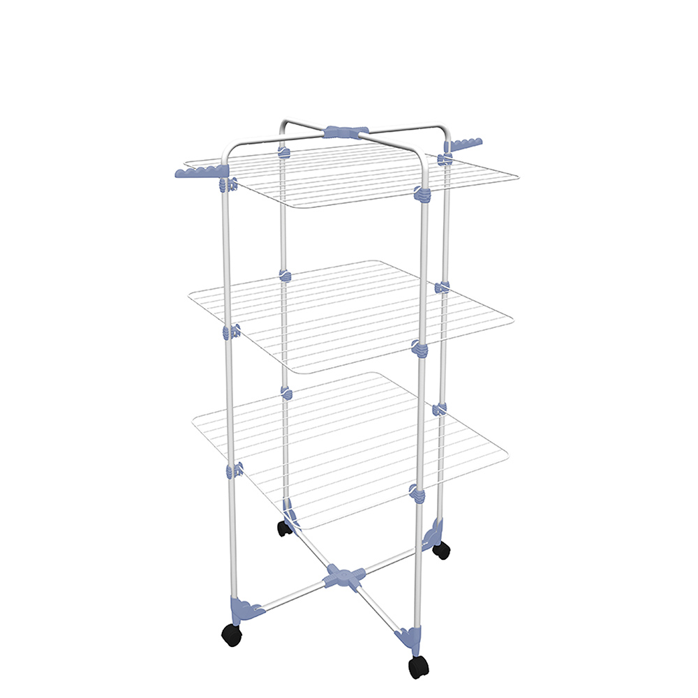 Vikbar torkställning med hjul Gimi 153580 Modular 3 Silvrig Stål (30 m)